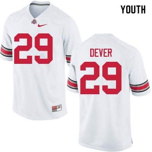 NCAA Ohio State Buckeyes Youth #29 Kevin Dever White Nike Football College Jersey MOO7845OS